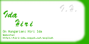 ida hiri business card